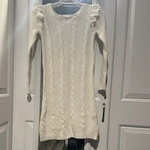 Carter's White Cable Knit Sweater Dress